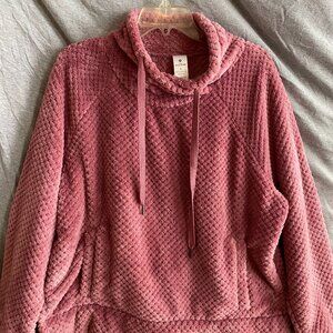 Members Mark Pink Cozy Plush Pullover Women's Sz LARGE